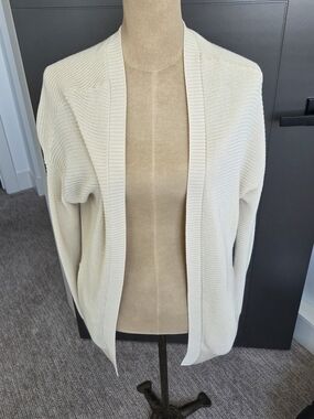 Garage Open-Front Cream Knit Cardigan for Women